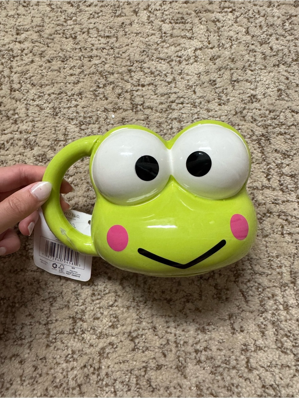 Sanrio Ceramic Character Mugs in Yellow, Green, Pink, White, and Cream - Picture 10 of 11